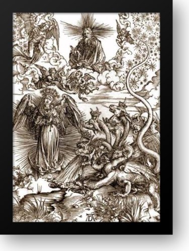 Apocalyptic Woman 23x28 Framed Art Print by Albrecht Durer - Gothic Home Decor & Office Wall Art