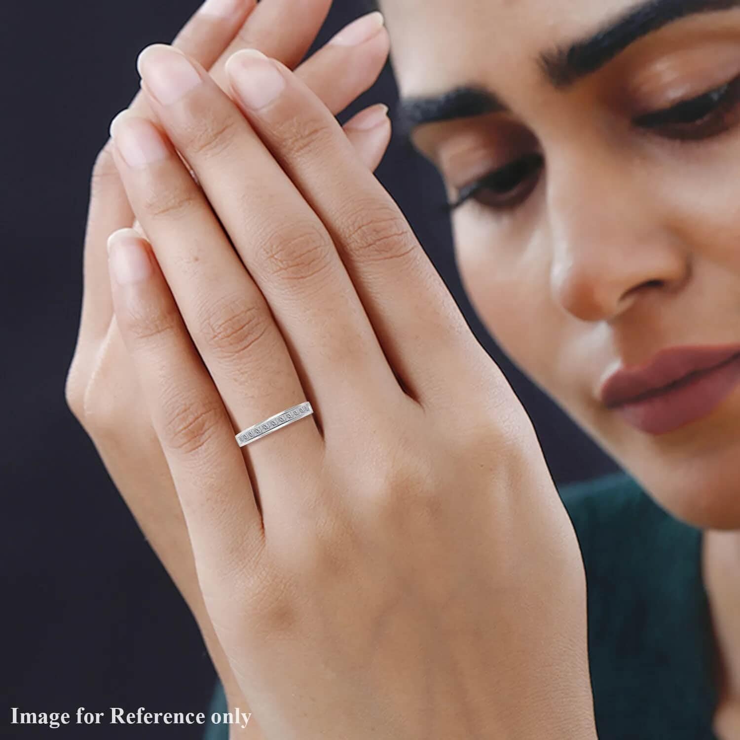 Moissanite Half Eternity Band Ring for Women - 925 Sterling Silver Promise & Engagement Ring - Perfect for Anniversary, Wedding, Birthday Gifts - Elegant Jewelry for Special Occasions