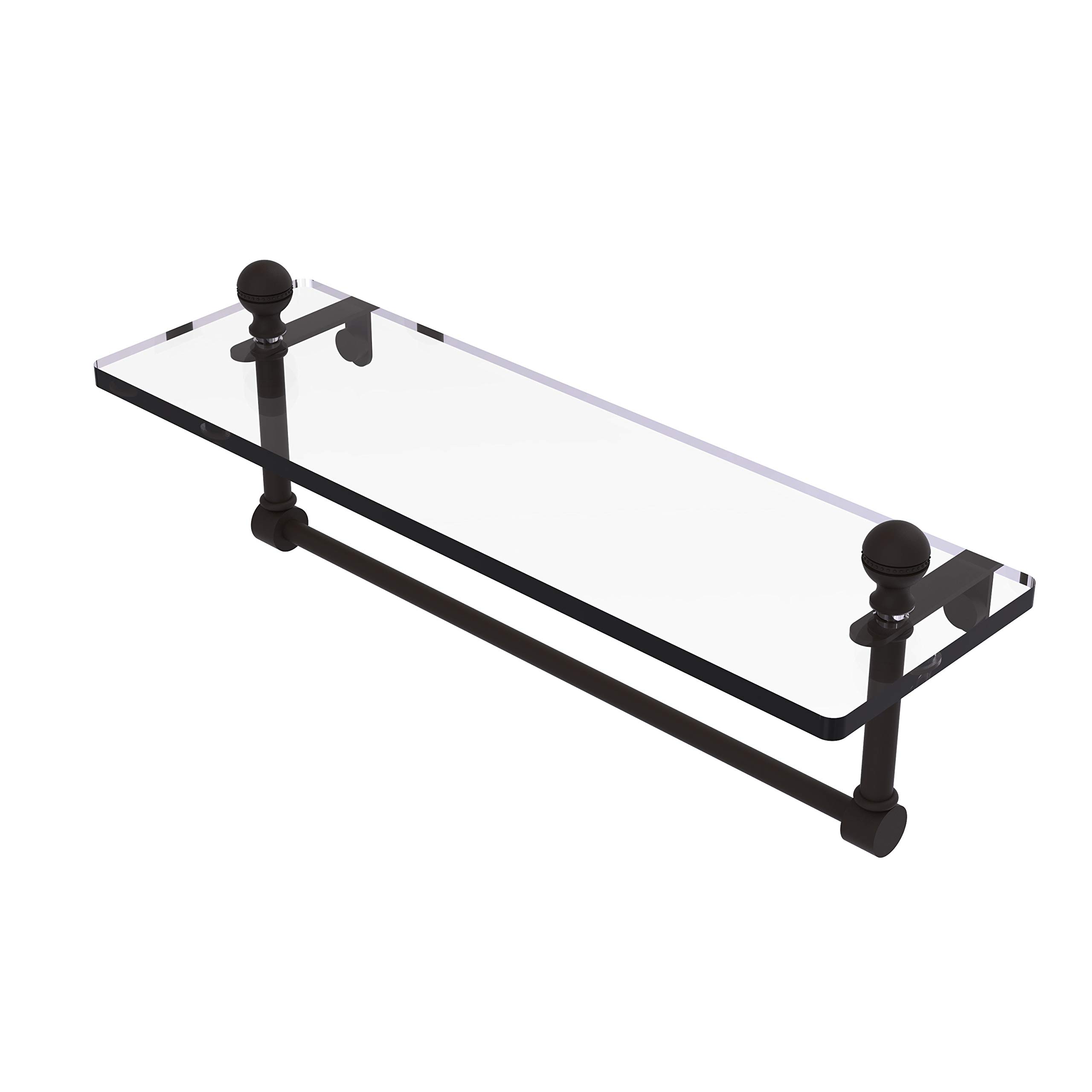 Allied Brass MA-1/16TB-ORB 16-Inch Bathroom Shelf with Towel Bar - Oil Rubbed Bronze Finish - Perfect for Bathroom Storage & Organization