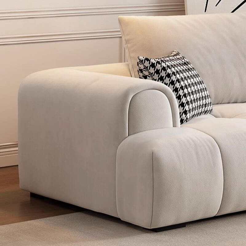 Modern L-Shaped Sectional Sofa with Chaise Lounge, Left-Facing Design, Natural Wood Legs & Hidden Support - Perfect for Living Room, Home Theater & Small Spaces