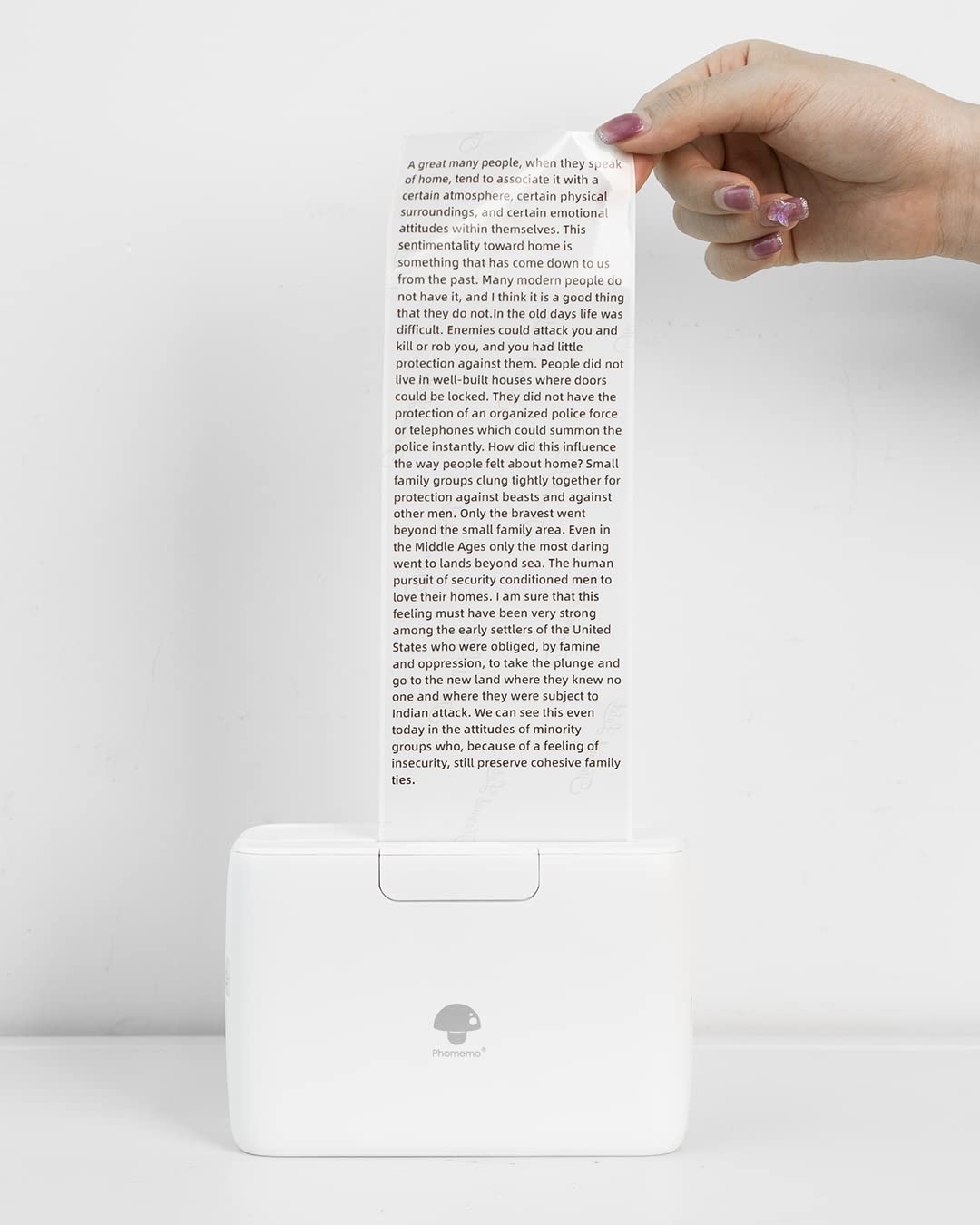 Phomemo 77mm Transparent Adhesive Thermal Sticker Paper - 3 Rolls for M03/M03AS/M04S/M04AS Sticky Note Printers | Black Text Printing | Ideal for Notes, Labels, Lists & DIY Stickers | Home, Office & Craft Use