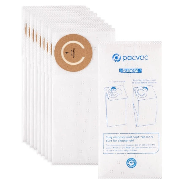 Pacvac Thrift Backpack Vacuum Cleaner - Lightweight Commercial Vacuum for Carpets & Hard Floors - Perfect for Office Cleaning & Home Use