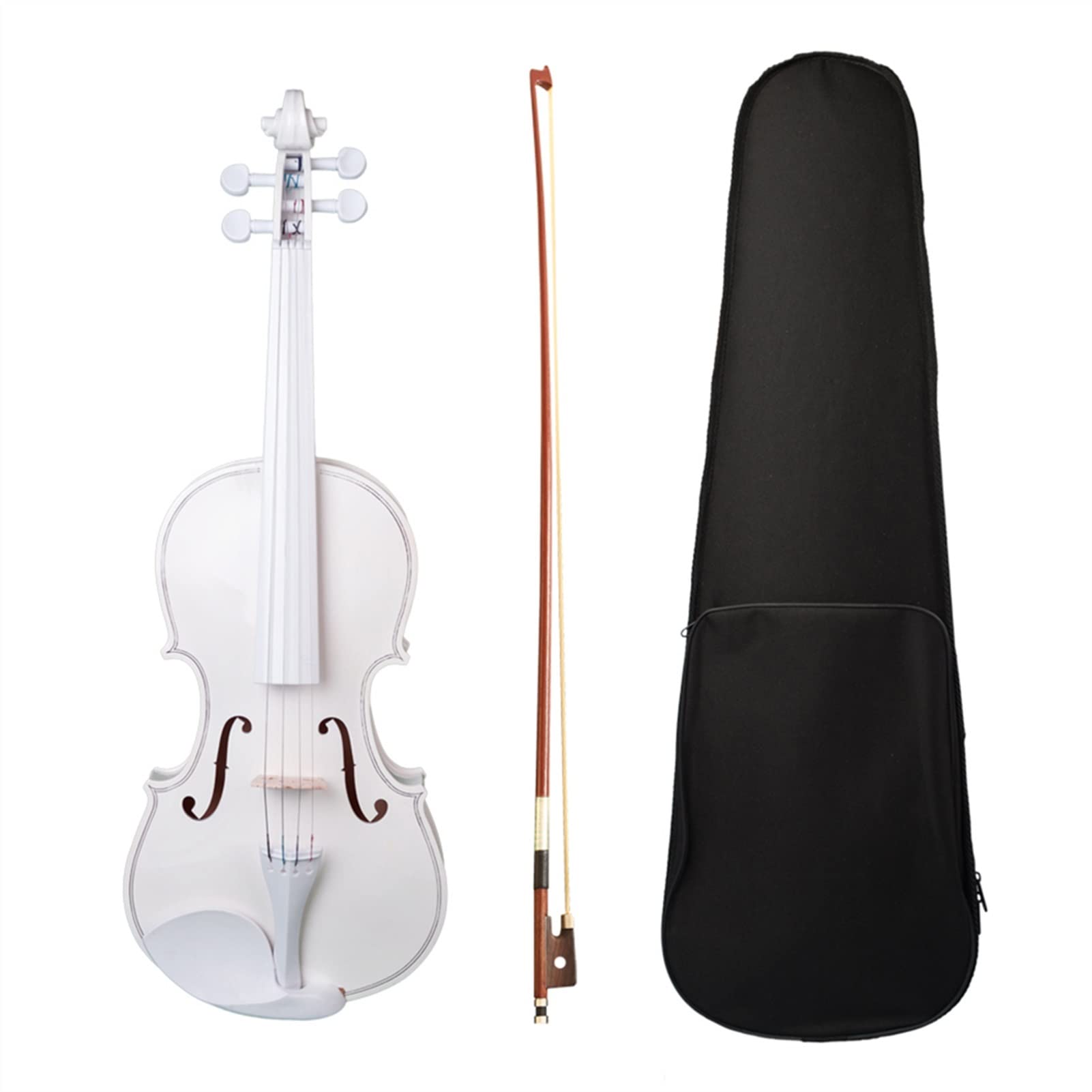 4/4 Full Size Acoustic Violin for Adults & Beginners - Maple Wood Violin with Bow, Bridge & Carrying Case - Perfect for Music Lessons, Practice & Performances