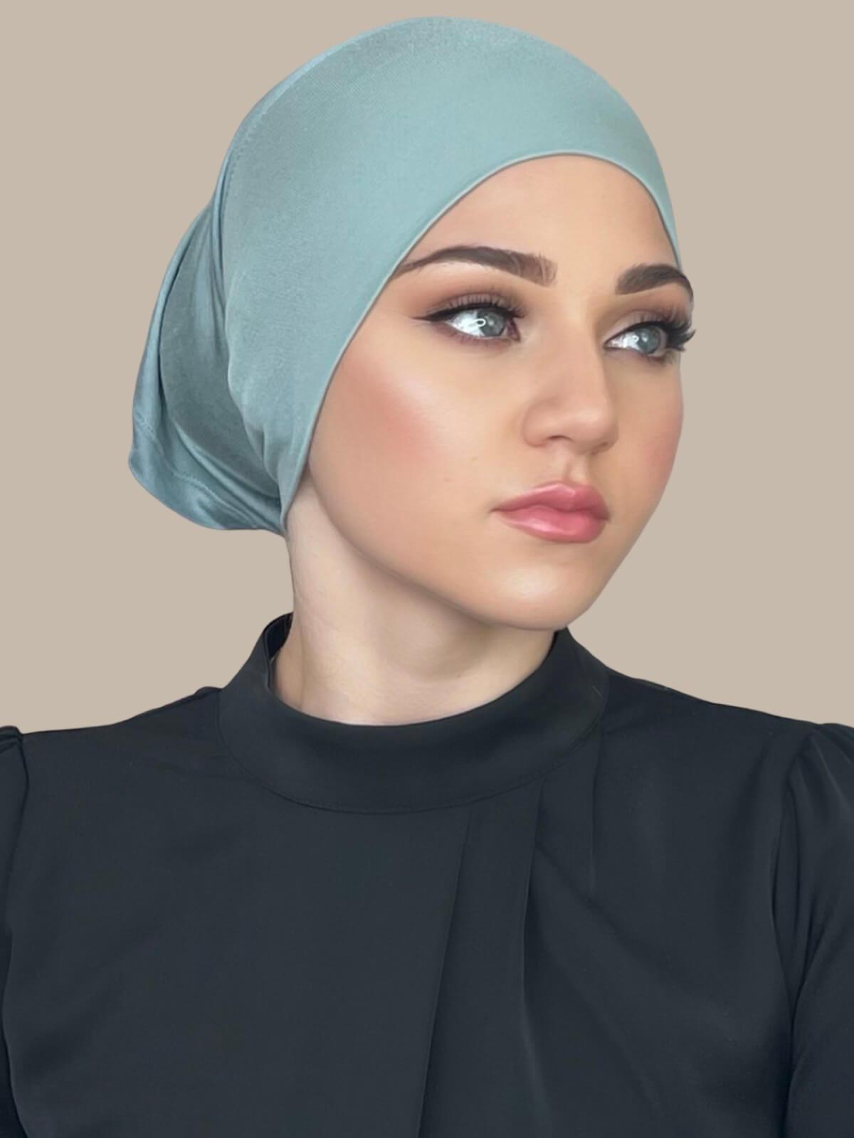 Premium Jersey Underscarf - Soft & Breathable Pale Cyan Head Wrap for Women - Perfect for Hijab, Modest Fashion & Everyday Comfort