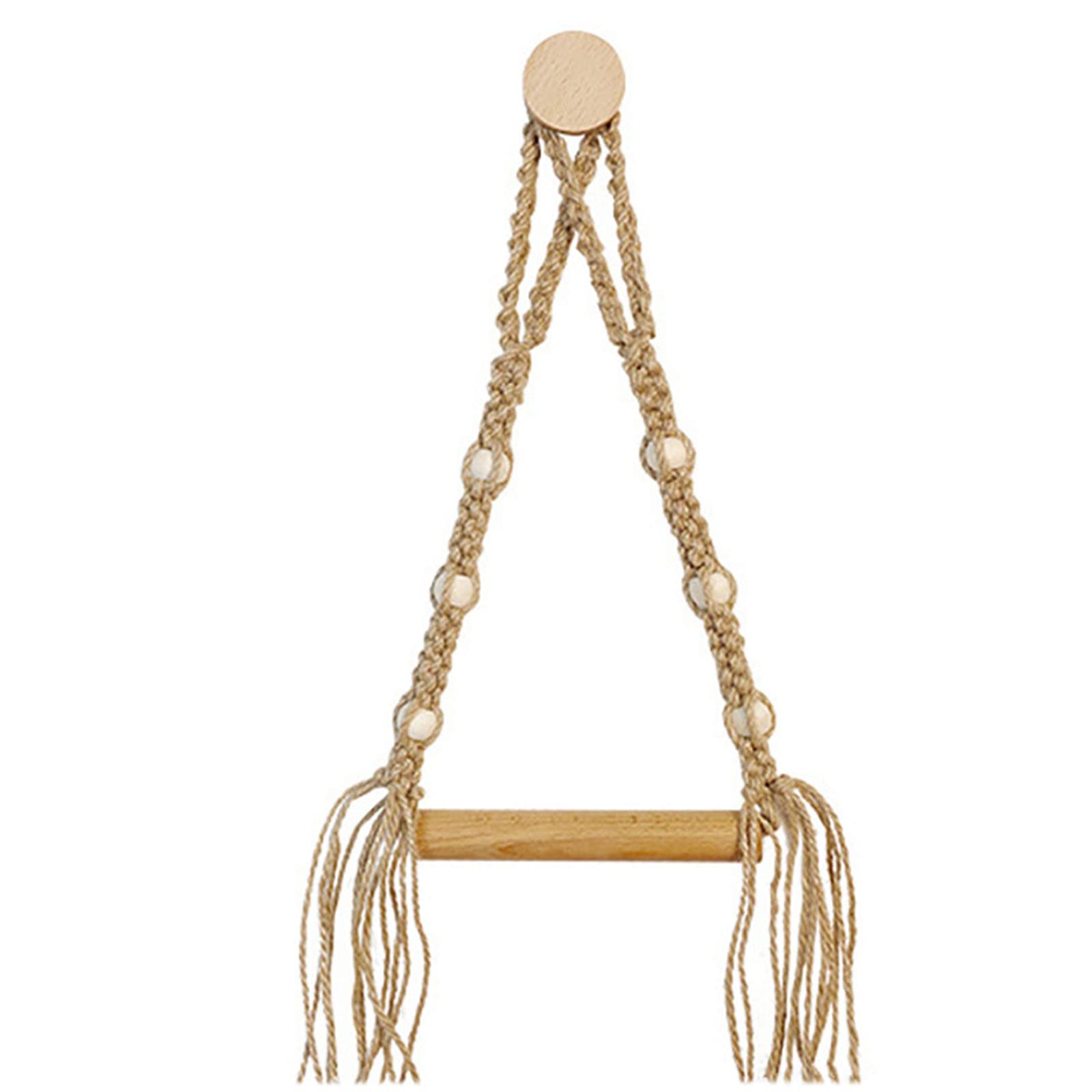 Hemp Rope Toilet Paper Holder - Rustic Wall Mounted Bathroom Tissue Storage Organizer with Hanging Design for Farmhouse, RV, Boat & Tiny House Decor