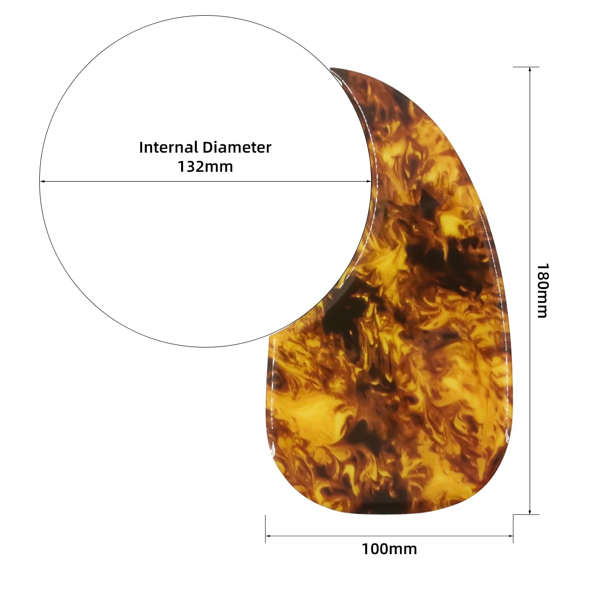 Acoustic Guitar Pickguard - Thick Clear Amber Pick Guard for Most Martin Style Guitars | Perfect for Protection & Style Enhancement