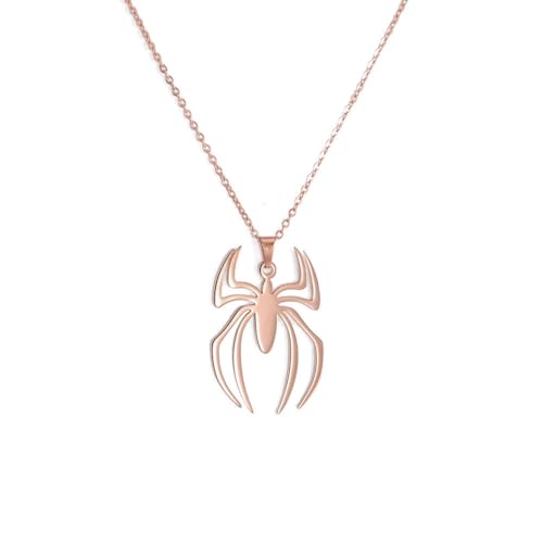 rose gold spider necklace