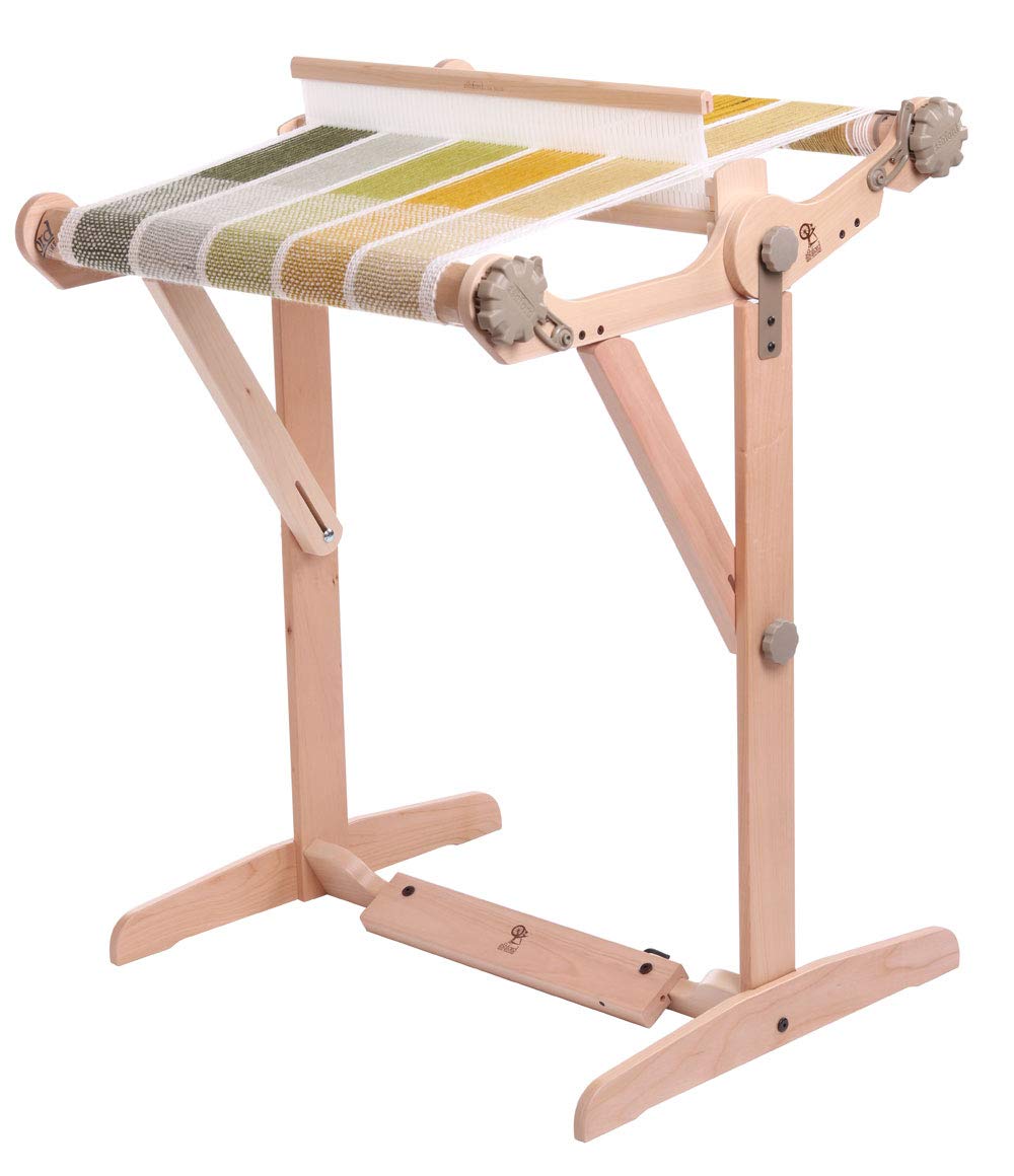 Ashford Knitters Loom Stand - Adjustable 12/20/28 Inch Height & Angle - Premium Lacquered Silver Beech Hardwood - Perfect for Knitting, Weaving & Craft Projects