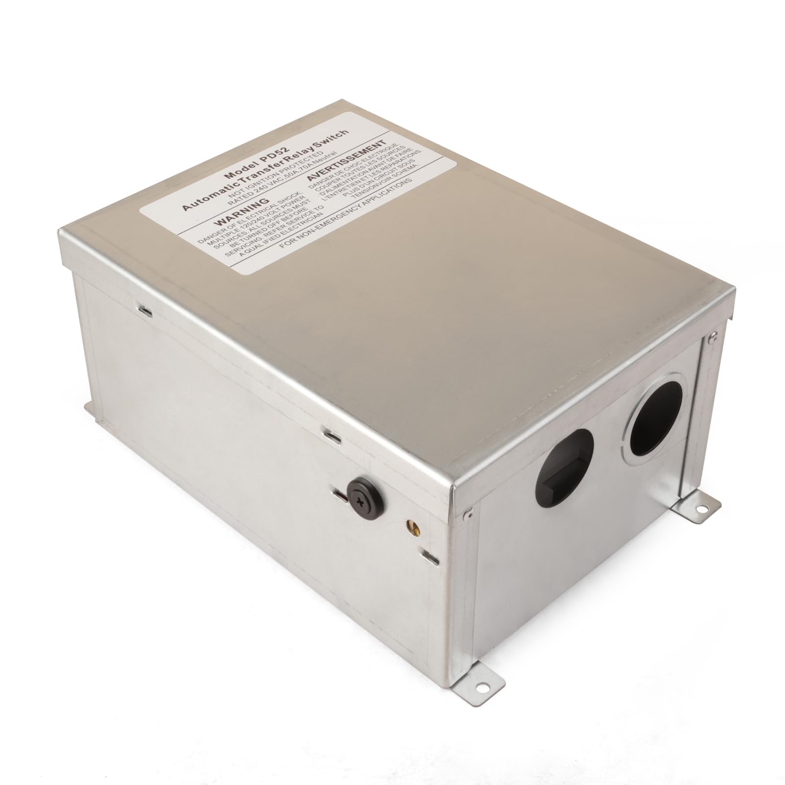 50 AMP Automatic Transfer Switch for RV, Outdoor, Speedboats - 120/240 VAC Generator Transfer Switch with 20-45 Sec Delay - Perfect for Camping, Boating & Emergency Power Backup