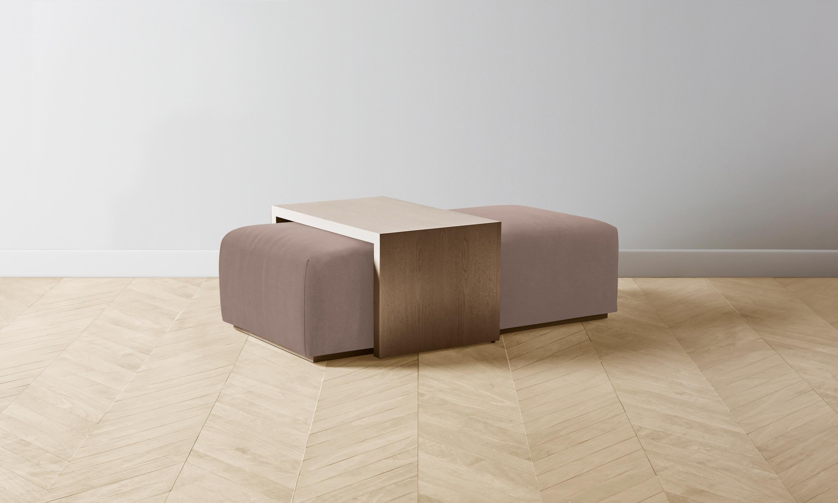 Luxury Mohair Peony Bowery Ottoman - Elegant Footstool for Living Room, Bedroom & Lounge - Perfect for Relaxing & Home Decor