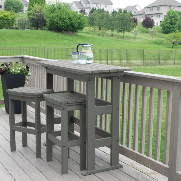 Lehigh 3-Piece Bar Height Balcony Patio Set - Outdoor Bistro Furniture for Small Spaces, Balconies & Decks
