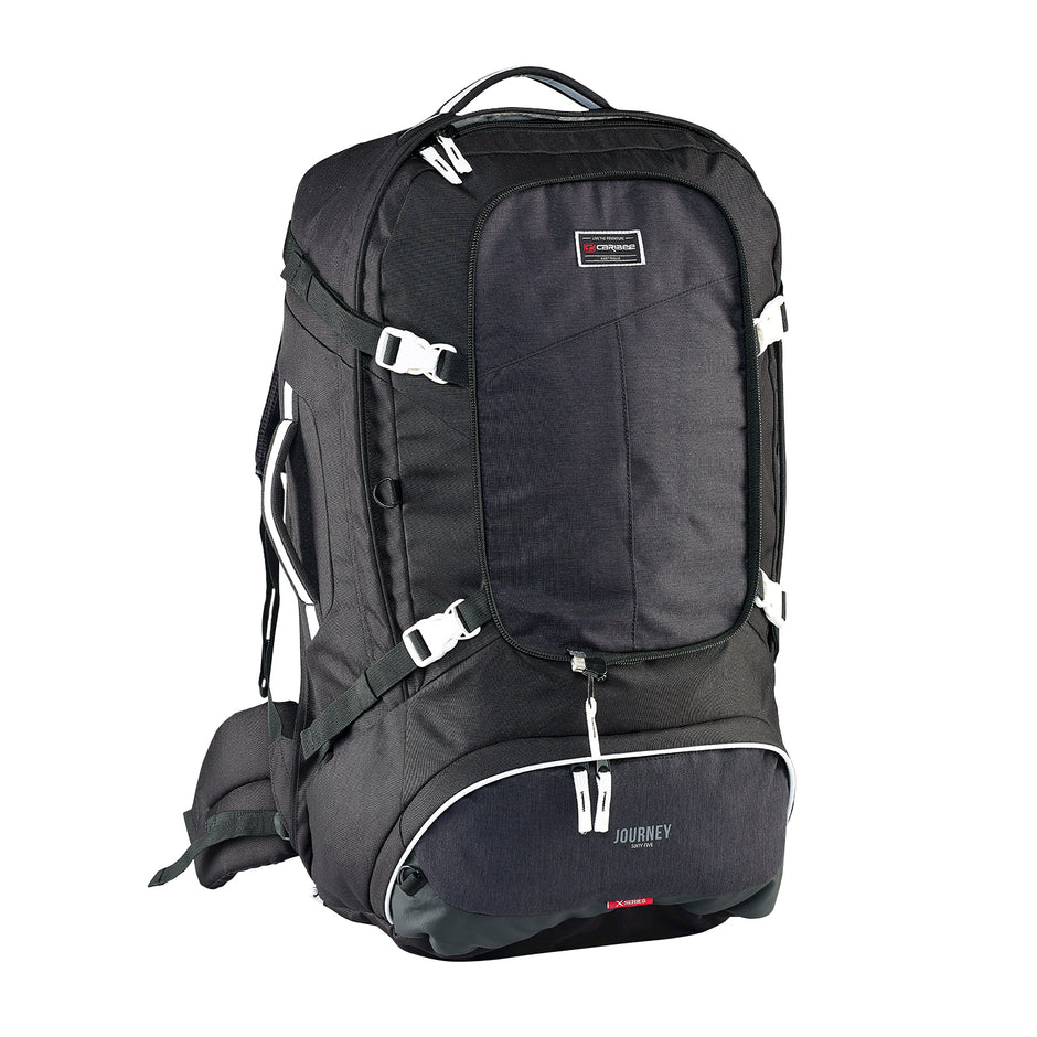 Caribee 6826 75L Travel Backpack with Detachable Day Pack - Black | Durable Hiking & Camping Gear for Outdoor Adventures