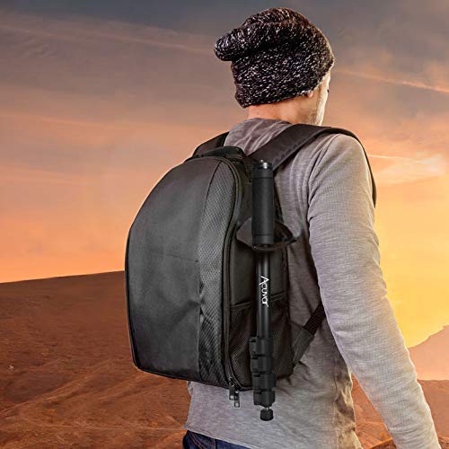 Acuvar 62 Inch Professional Camera Monopod with Safety Strap - 4-Section Extendable Aluminum Tripod for DSLR, Mirrorless, Compact Cameras & Smartphones - Perfect for Travel, Vlogging & Outdoor Photography