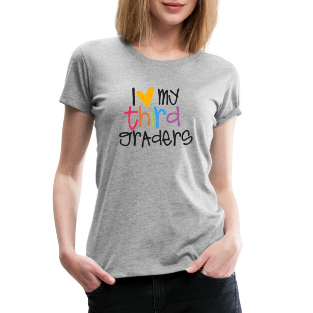 I Love My Third Graders Teacher Women's Premium T-Shirt - Comfortable & Stylish Gift for Educators - Perfect for Classroom, Teacher Appreciation & School Events