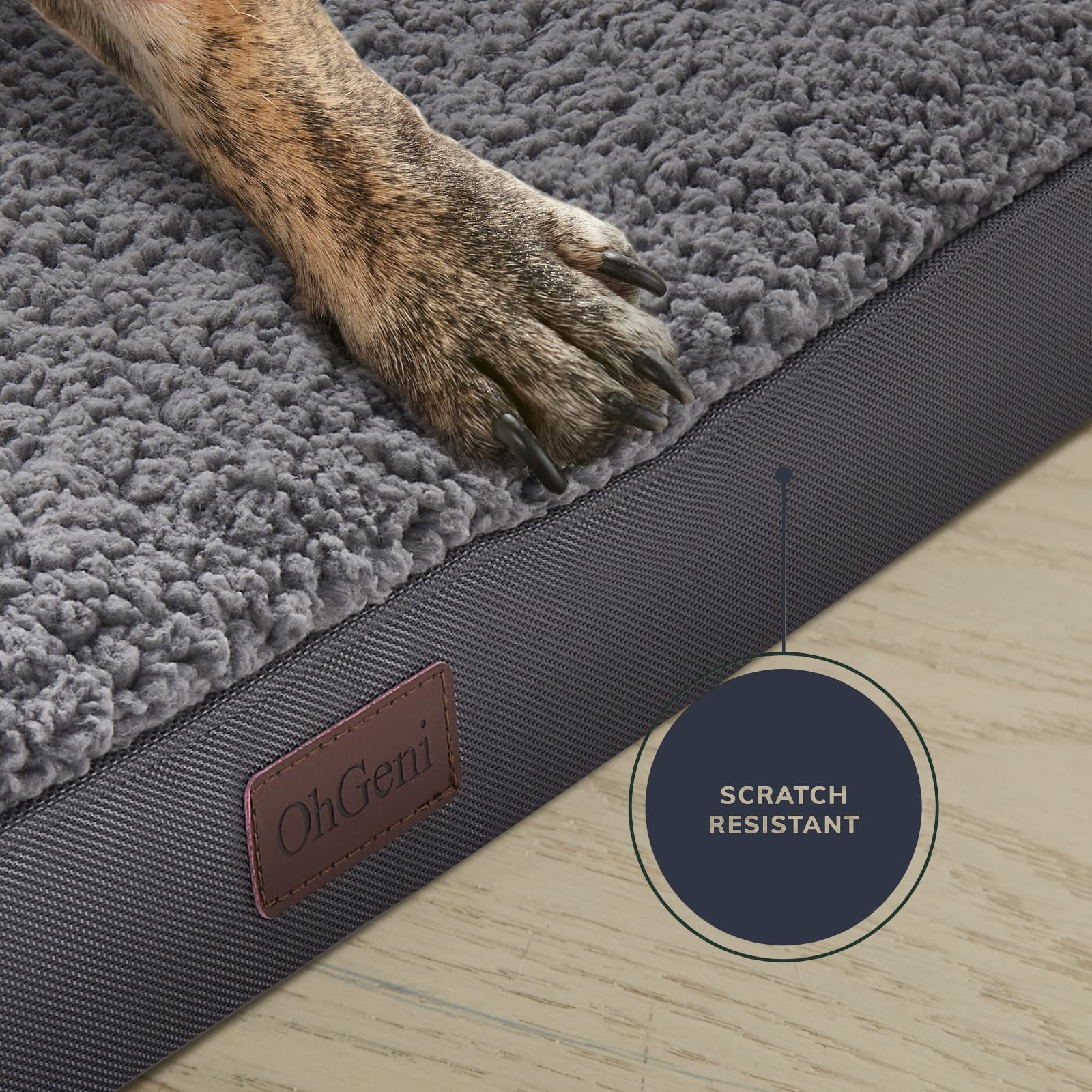 Orthopedic Dog Bed for Medium Dogs - Plush Egg Foam Support, Non-Slip Bottom, Waterproof & Machine Washable Cover - Perfect for Arthritis Relief & Comfortable Sleeping in Kennels or Living Rooms