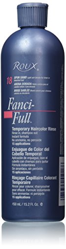 Roux Fanci-Full Rinse Hair Color 18 Spun Sand - 15.2 Fl Oz Temporary Hair Dye for Vibrant Color & Shine - Perfect for Parties, Costumes & Creative Styling