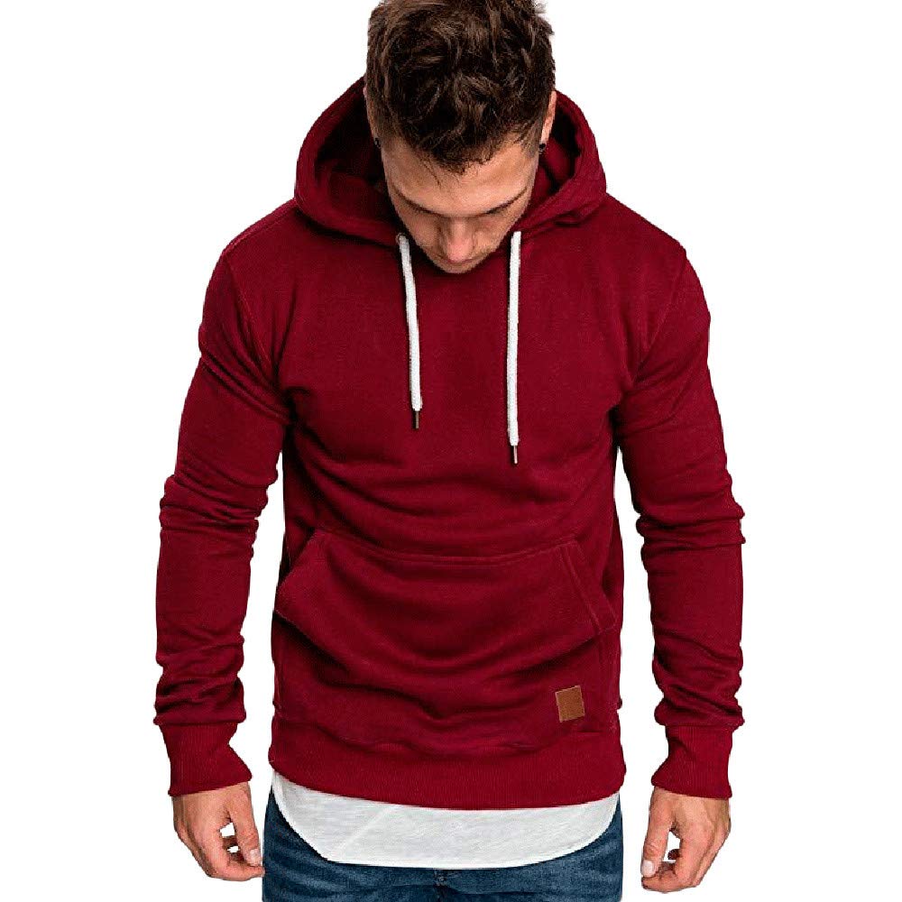 Men's Athletic Hoodies - Loose Fit Pullover Long Sleeve Plain Sweatshirt for Sports & Casual Wear | Cookinty Comfortable Hooded Tops for Men & Boys | Perfect for Gym, Running, and Everyday Outfits
