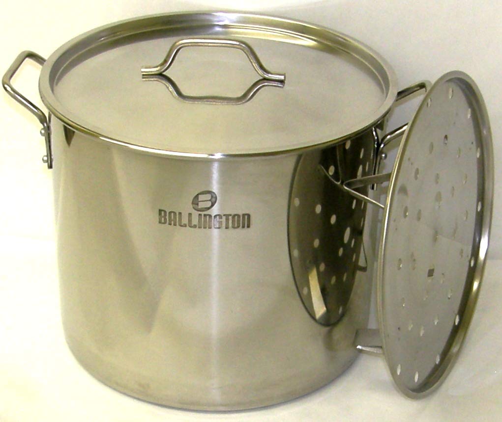 60 Quart Stainless Steel Stock Pot with Rack & Lid - Commercial Grade Cooking Pot for Soups, Stews, Pasta & Canning - Perfect for Restaurants, Catering & Home Kitchens