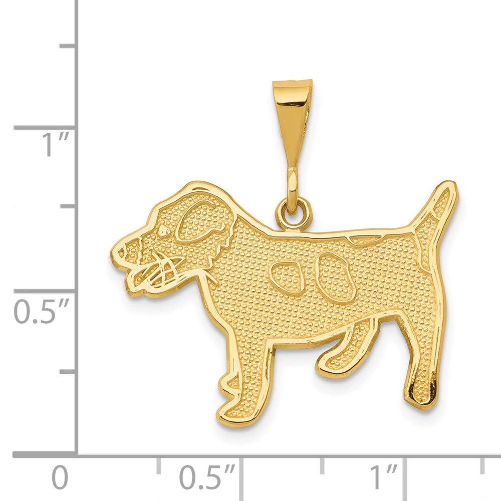 14k Yellow Gold Jack Russell Terrier Pendant - Perfect Gift for Dog Lovers