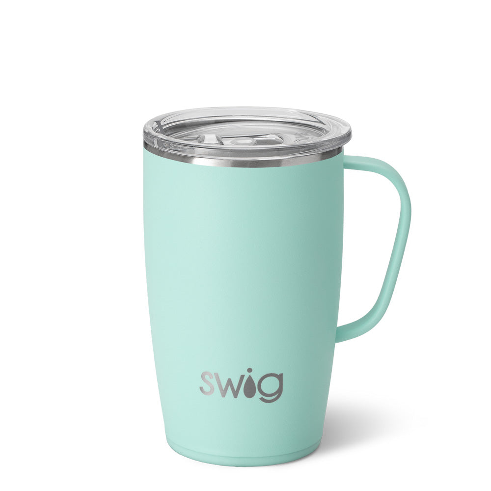 18oz Sea Glass Travel Mug - Insulated Stainless Steel Tumbler with Lid & Straw, Leakproof for Hot & Cold Drinks - Perfect for Commuting, Hiking, and Outdoor Adventures