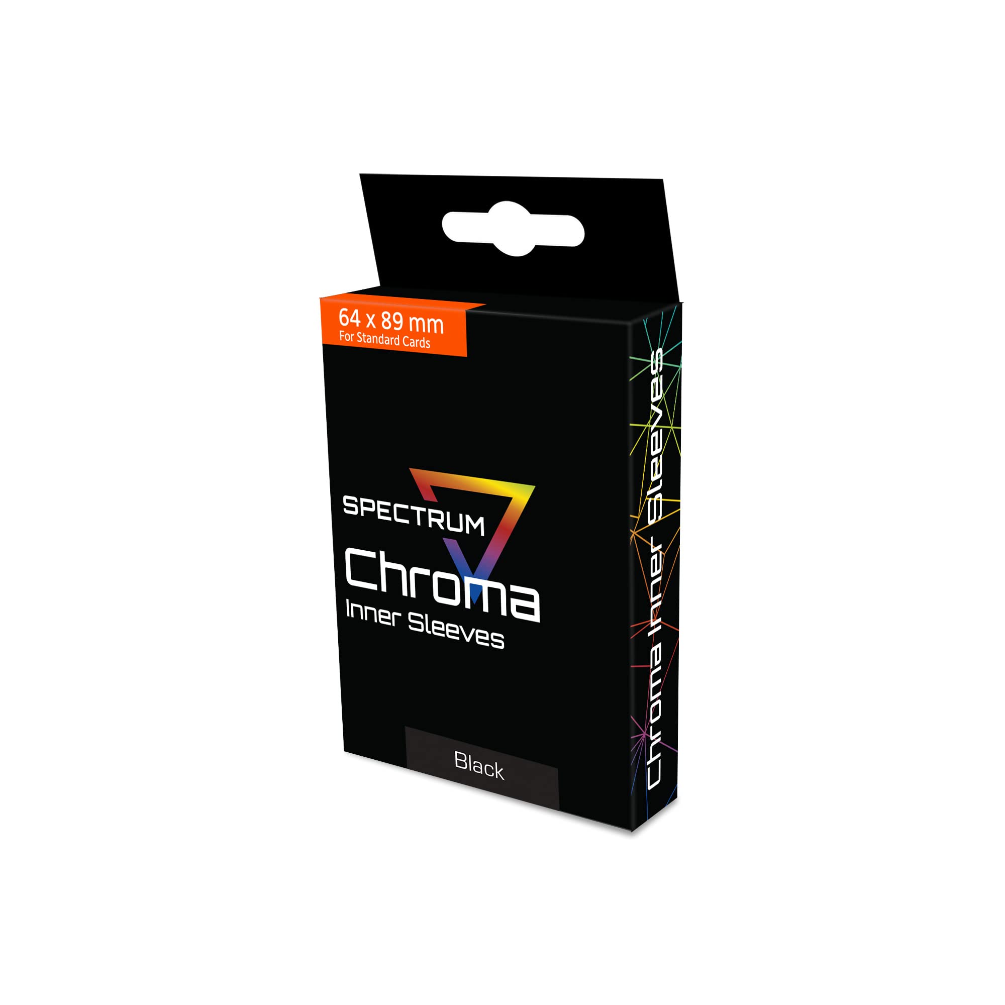 BCW Spectrum Black Chroma Trading Card Sleeves - Acid-Free Archival Protection for MTG, Pokemon, Yu-Gi-Oh Cards | 100-Pack Dual-Sided Glossy Clear & Solid Black Sleeves | Perfect for Collecting, Gaming Tournaments and Card Storage
