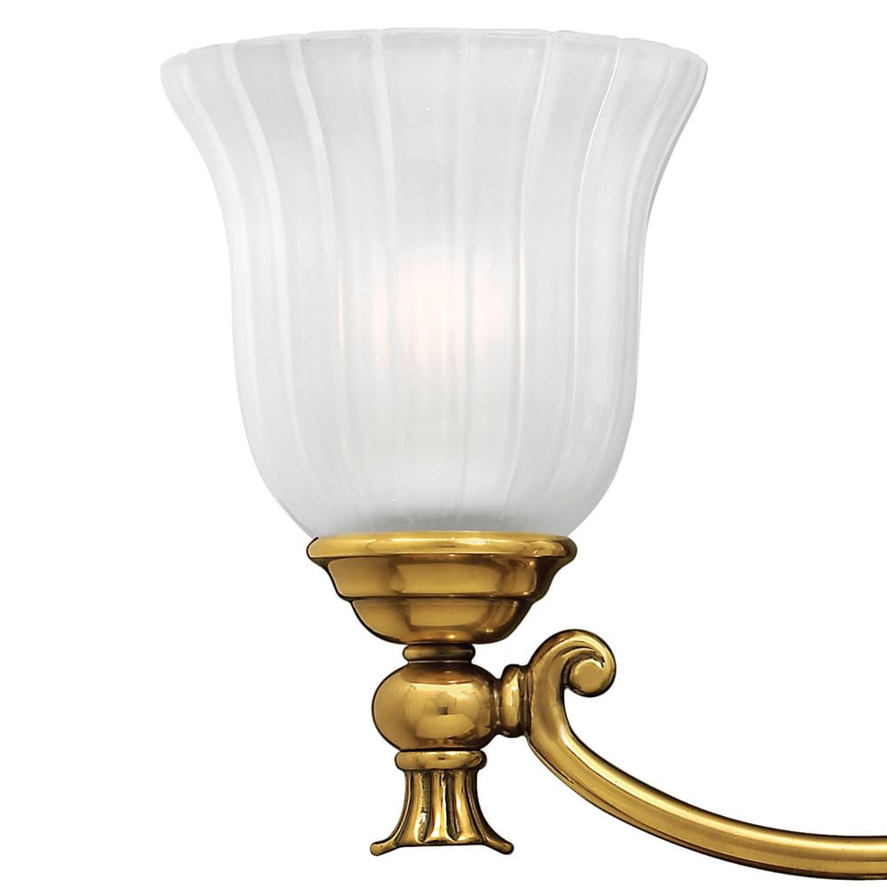 Hinkley Francoise Collection Traditional 3-Light Bathroom Vanity Light Fixture in Burnished Brass - Perfect for Classic Bathroom Decor and Vanity Lighting