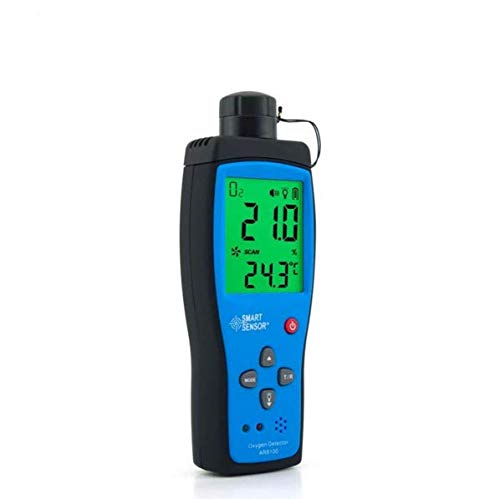 Portable Digital Oxygen Detector AR8100 - Smart O2 Meter with Temperature Measurement for Home, Travel & Industrial Use - 25% Oxygen Level Detection