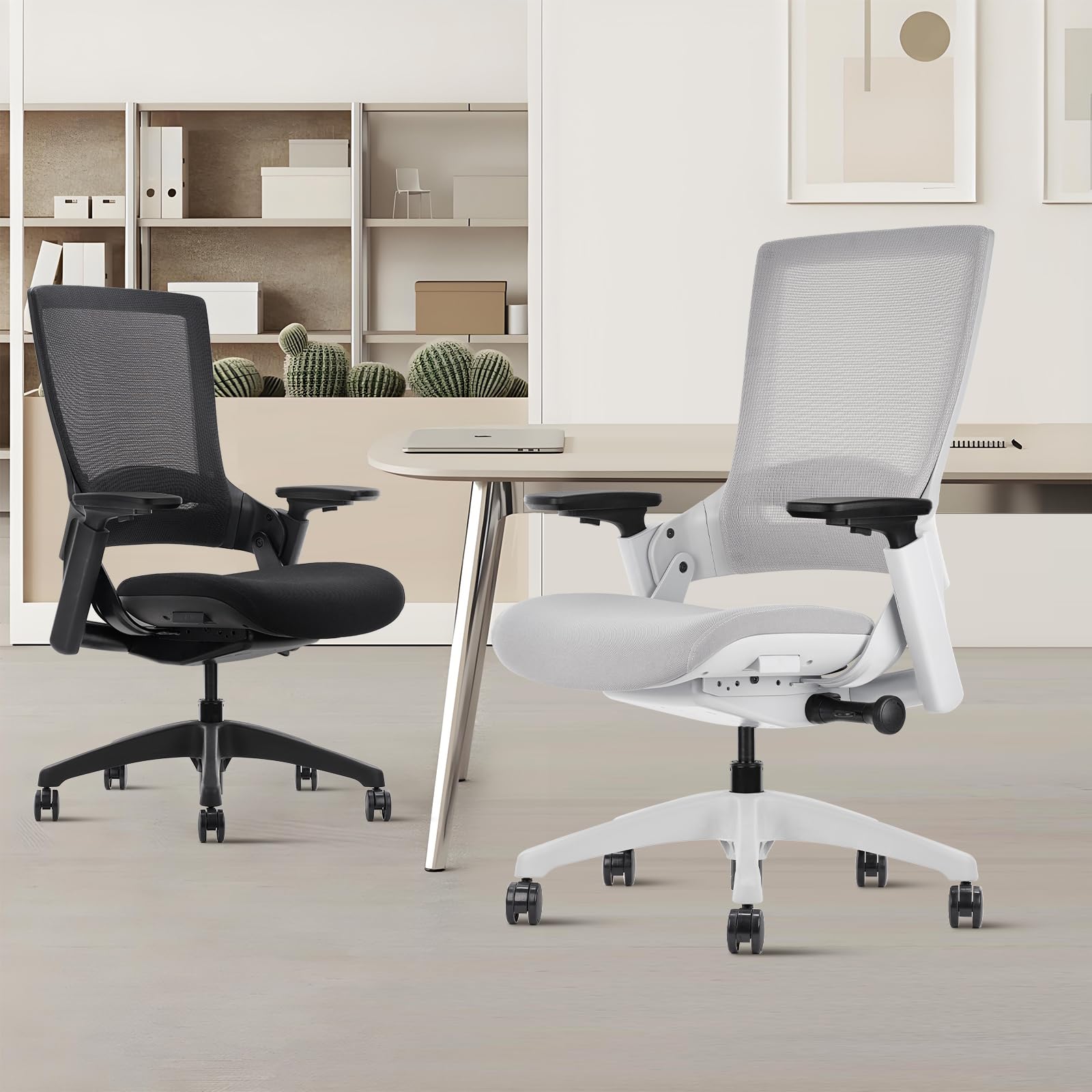 CLATINA Ergonomic Office Chair - Adjustable Swivel Executive Chair with 3D Armrests & Lumbar Support, Mesh Back Computer Desk Chair for Home Office, Conference Room & Workspace - Perfect for Long Hours of Sitting & Productivity