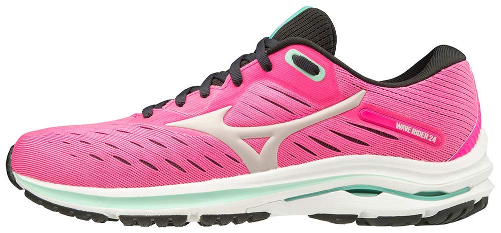 Mizuno Women's Wave Rider 24 Running Shoes - Lightweight Cushioned Sneakers for Road Running, Jogging & Gym Workouts