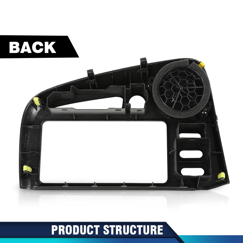 PIT66 Silver Dash Center Radio Bezel Vent Trim Compatible with 2003-2008 Toyota Matrix & Pontiac Vibe - Direct Fit Replacement with OEM Button Configuration | Perfect for Car Interior Upgrade & Audio System Installation