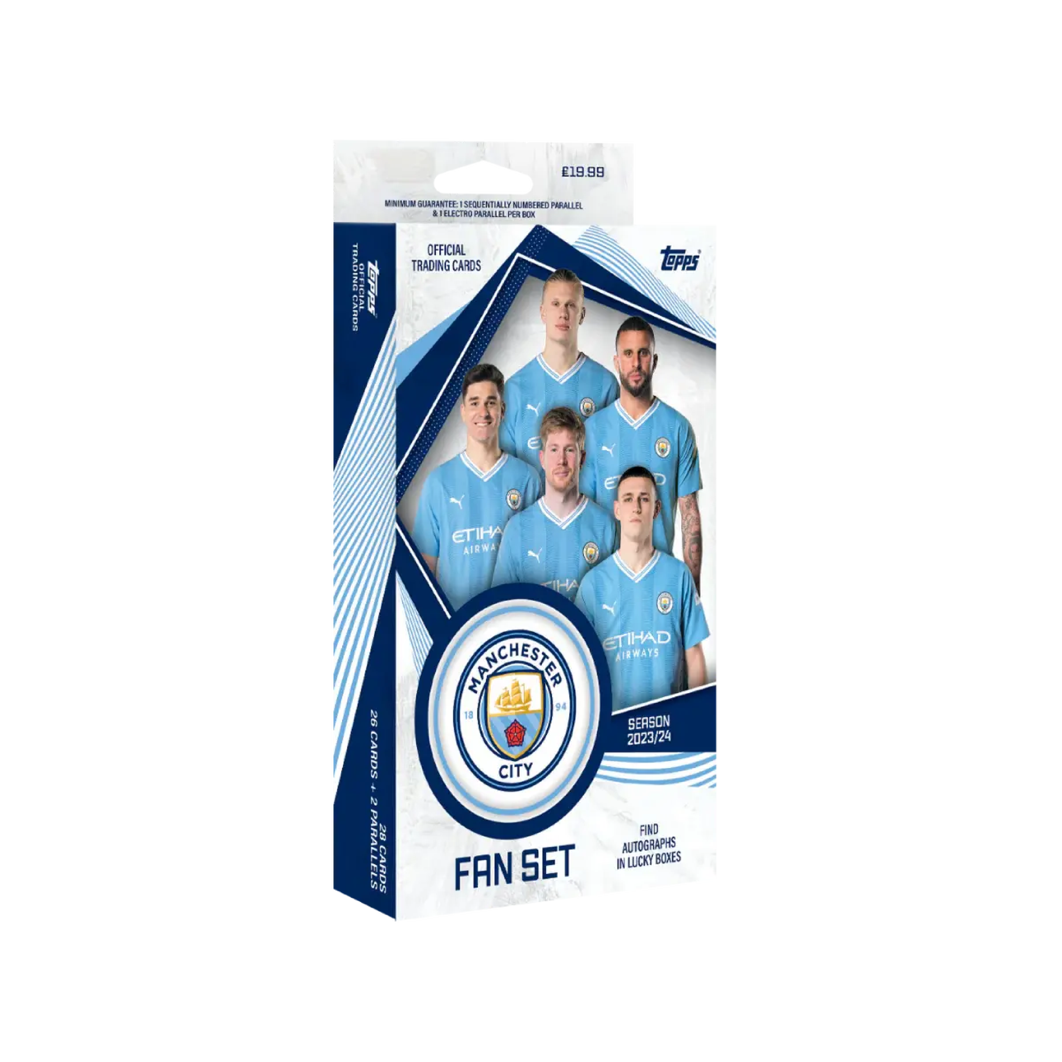 Official Topps Manchester City 23/24 Fan Set - Collectible Soccer Trading Cards for Premier League Fans - Perfect for Gifts, Display & Memorabilia Collections