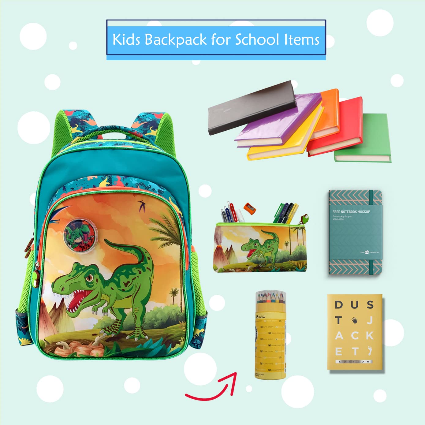Kids Backpack with Changing Lenticular Design - Durable School Backpack Set with Lunch Box for Boys & Girls | Perfect for School, Travel & Outdoor Adventures