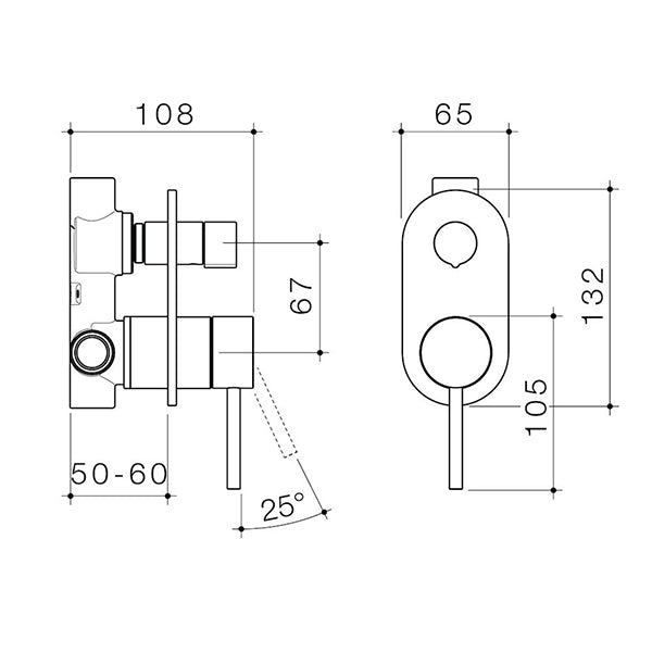 Caroma Liano II Bath and Shower Mixer with Diverter in Brushed Nickel Finish - Perfect for Modern Bathroom Renovations and Spa-Like Shower Experiences
