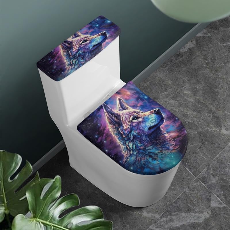 Purple Starry Sky Wolf