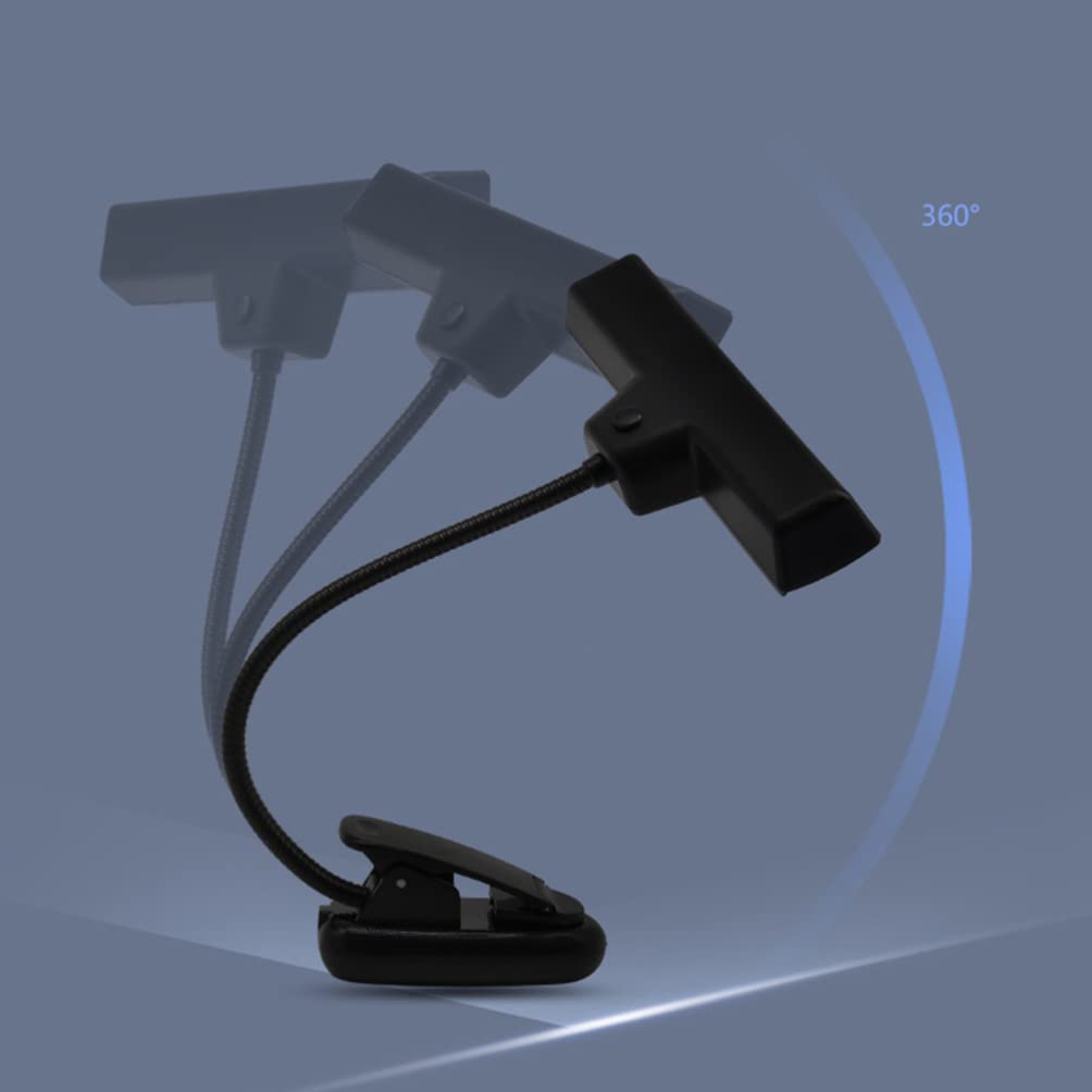 Balacoo Adjustable Gooseneck LED Desk Lamp with Clip - USB Powered Music Stand Light for Reading, Studying & Eye Protection - Perfect for Piano, Violin Practice & Office Workspace