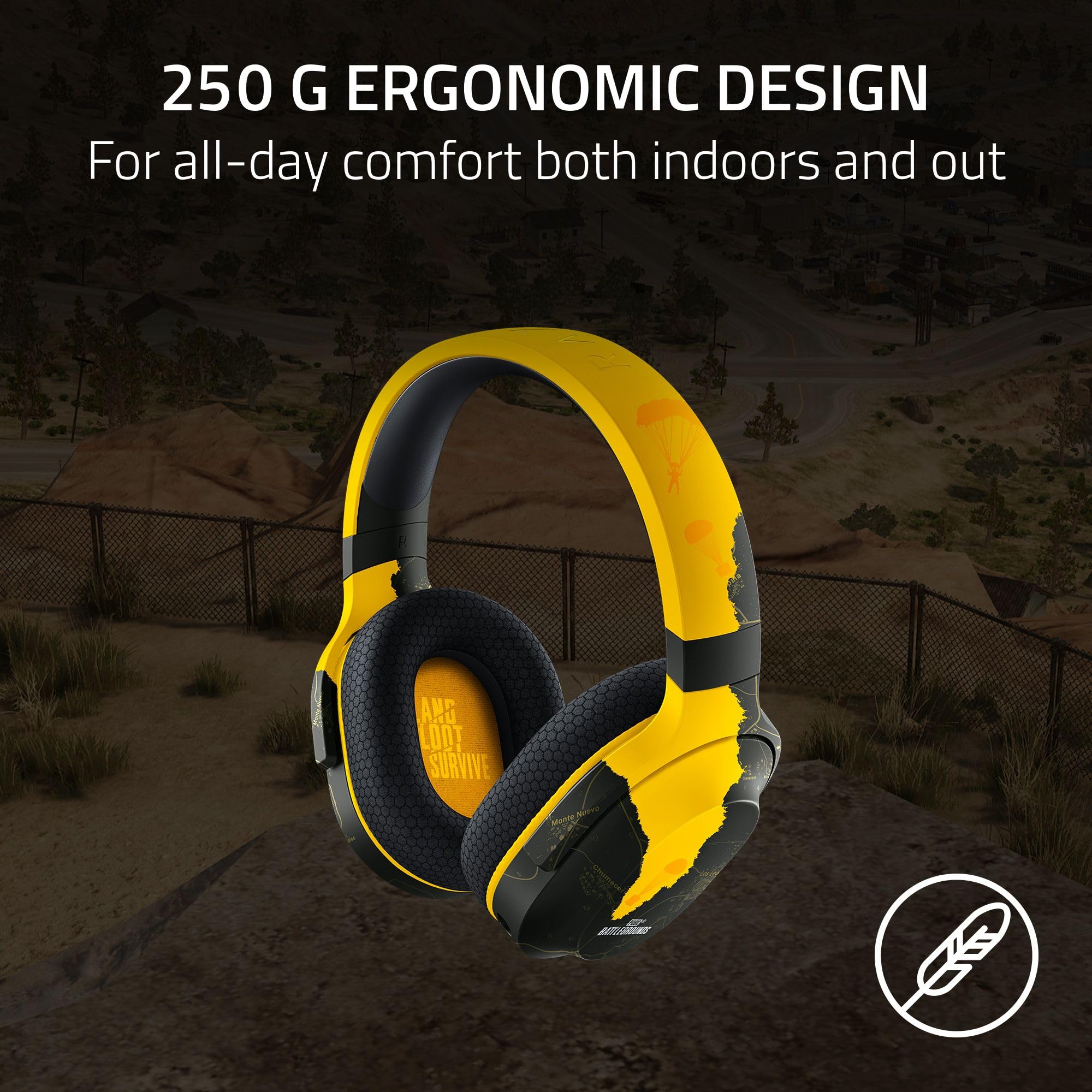 Razer Barracuda X Wireless Gaming Headset - Multi-Platform Headphones for PC, PS5, Switch & Mobile | SmartSwitch Dual Wireless, 50H Battery, USB-C Charging | PUBG Edition with Noise-Cancelling Mic | Perfect for Esports, Streaming & Online Meetings