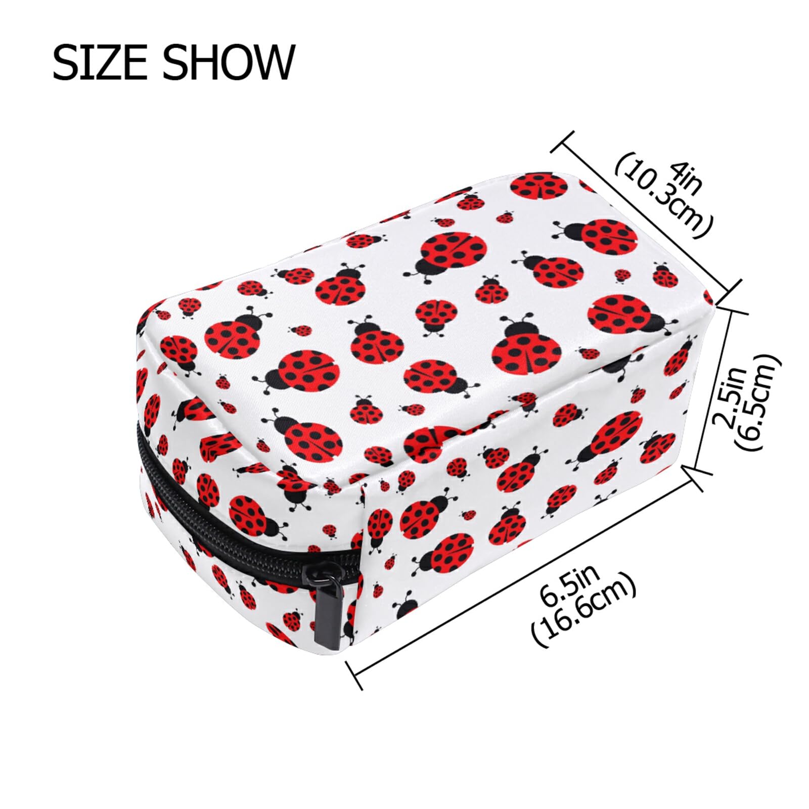 Cute Ladybug Makeup Bag for Women - Travel Cosmetic Organizer with Compartments | Perfect for Travel & Daily Use
