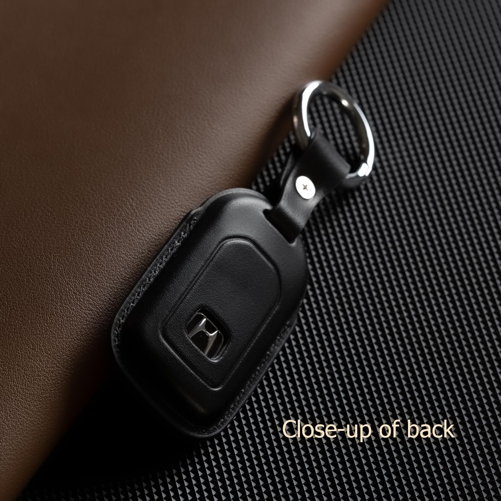 Premium Leather Key Fob Cover for Honda - Compatible with Accord, Civic, CR-V, HR-V, Pilot & More | Durable Keychain Holder & Protective Shell Case | Perfect Car Accessories for Daily Use & Travel