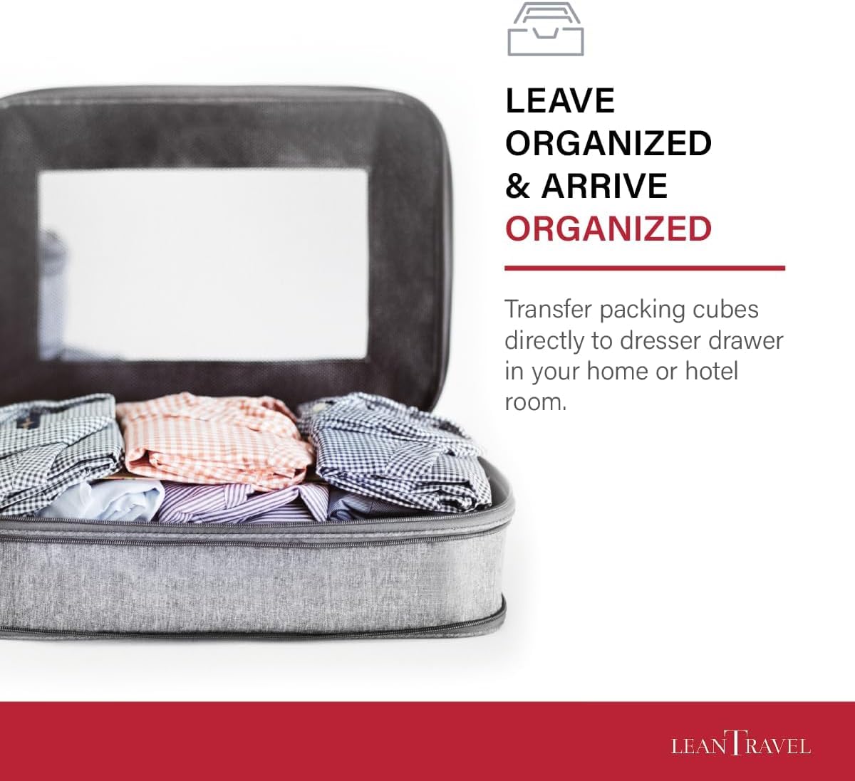 Premium Compression Packing Cubes for Travel Organizers - Double Zipper Design by LeanTravel | Perfect for Suitcase Organization & Efficient Packing