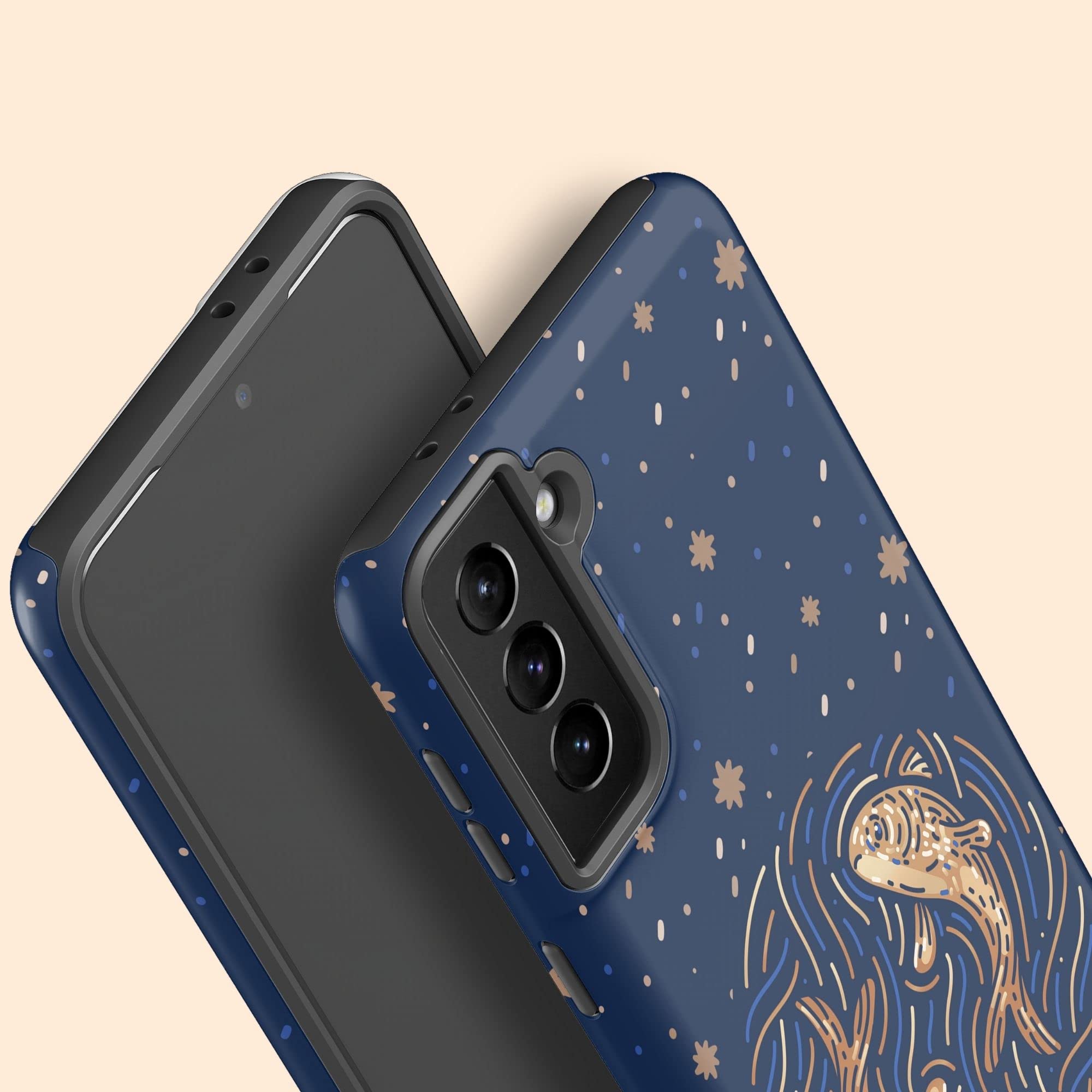 Personalized Pisces Zodiac Sign Phone Case for Samsung Galaxy S25 Plus/S24 Ultra/S23/S22/S21/S20/S10/S9/S8/Note 20/10 - Custom Astrology Name Cover - Perfect for Horoscope Lovers & Gift Giving