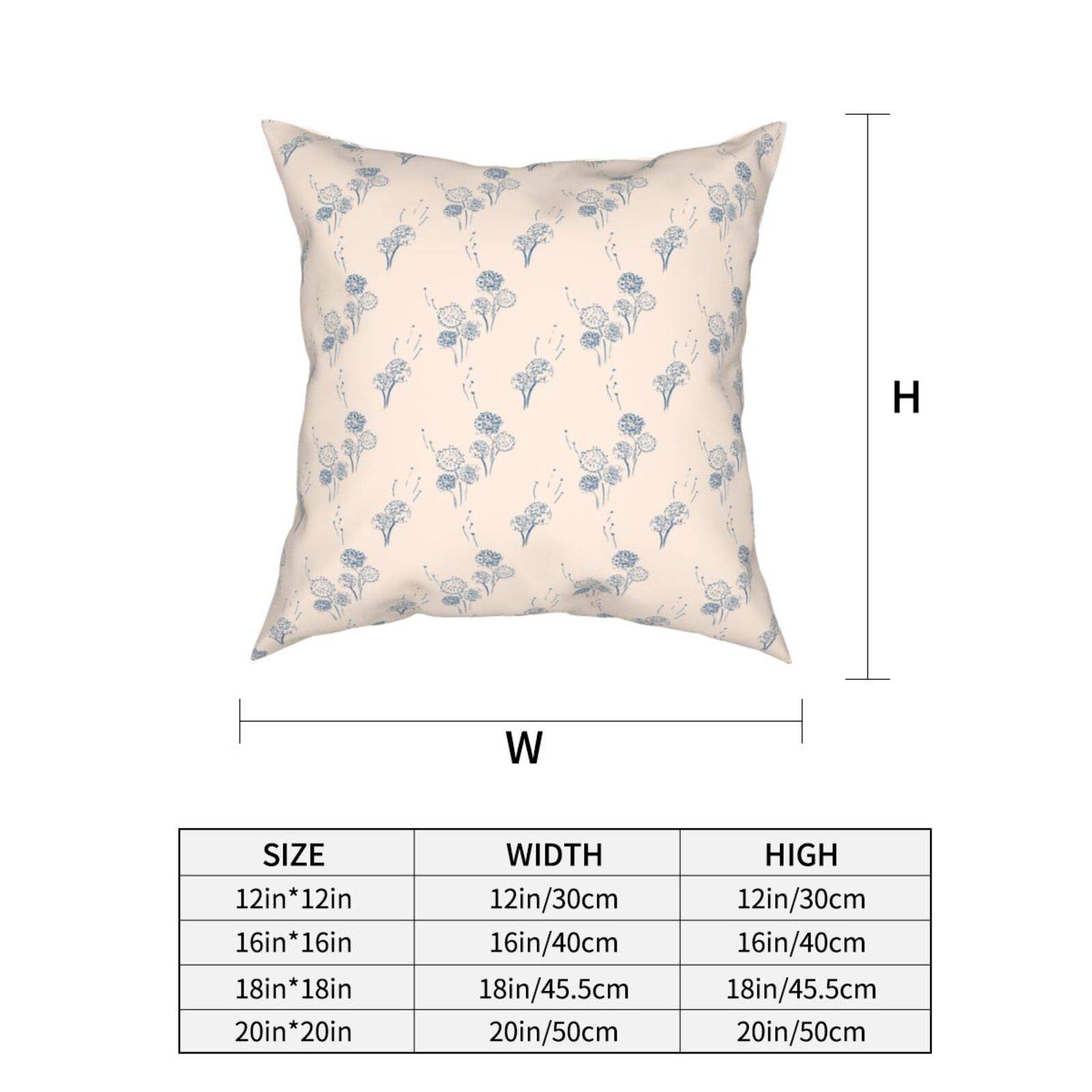 18x18 Inch Quiet Delight Morning Hush Pillow Covers - Modern Sofa Throw Pillow Covers for Couch, Bed & Car - Decorative Outdoor Pillow Cases - Perfect for Living Room, Patio & Travel Accessories