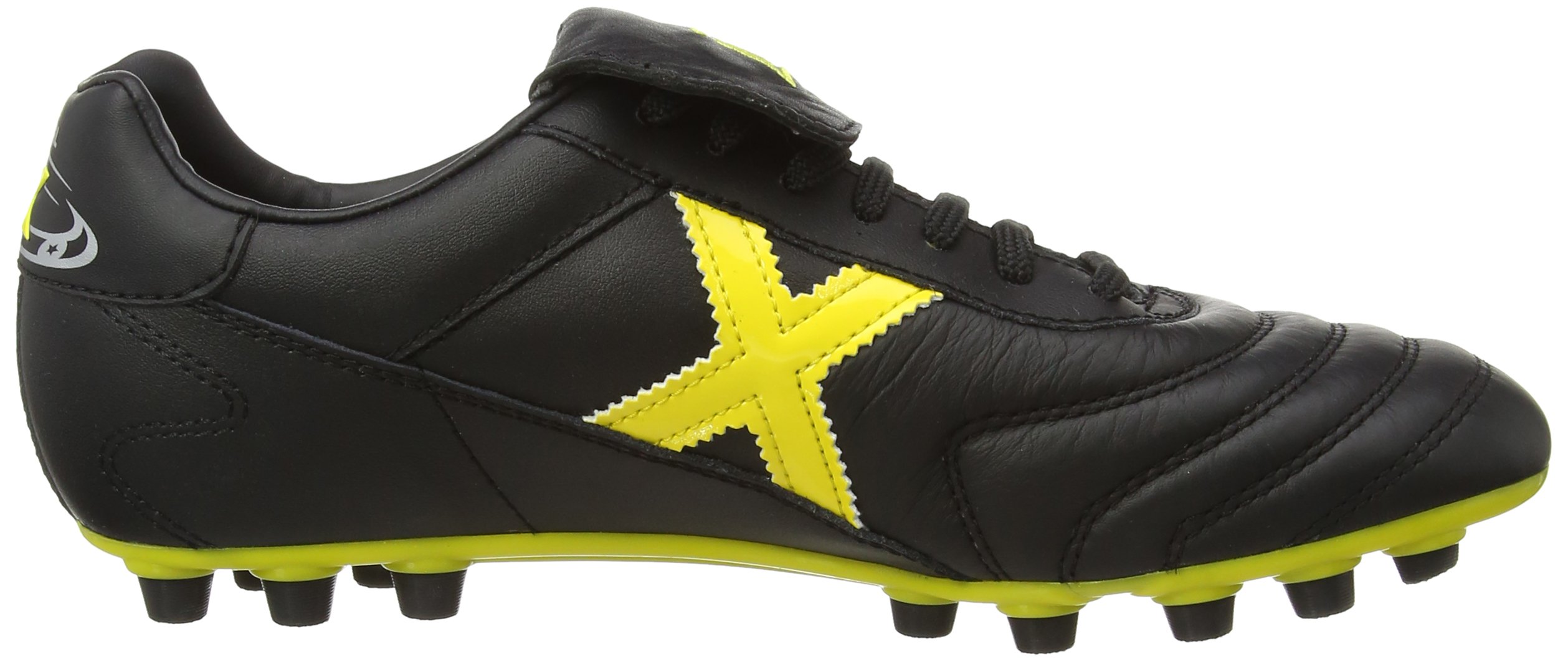 Munich Men's Mundial Soccer Cleats - Black & Yellow Football Boots, Size 8 | Lightweight & Comfortable for Training & Matches