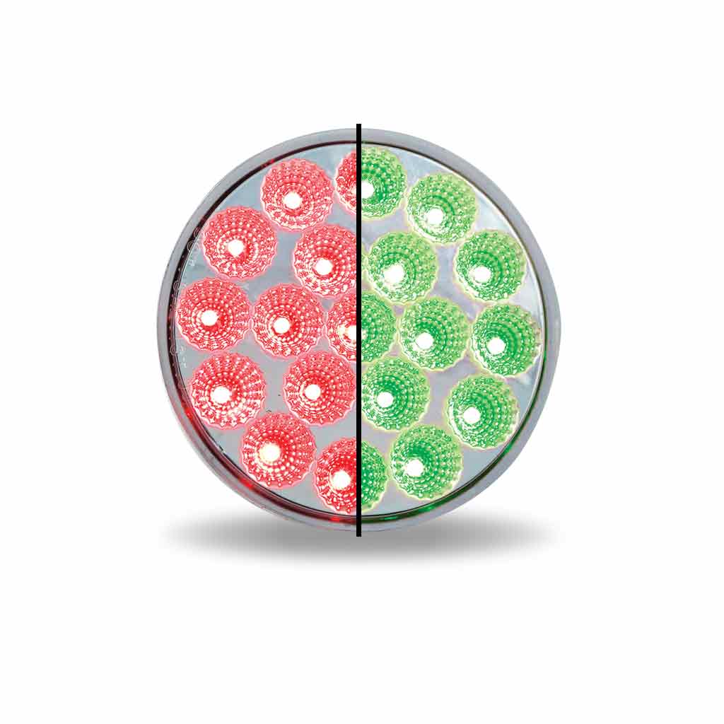 4 Red to Green LED Tail Light for Cars, Trucks & Motorcycles - Durable & Bright Auto Lighting for Night Driving & Safety Enhancement