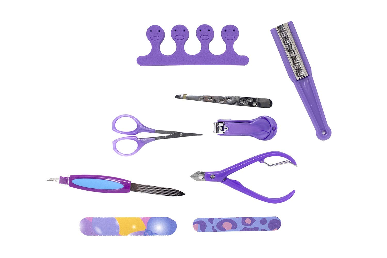 10 in 1 Professional Pedicure Kit - Stainless Steel Foot File & Exfoliating Tool for Dead Skin Removal - Men & Women Home Salon Care - Perfect for At-Home Spa, Travel & Gift Giving