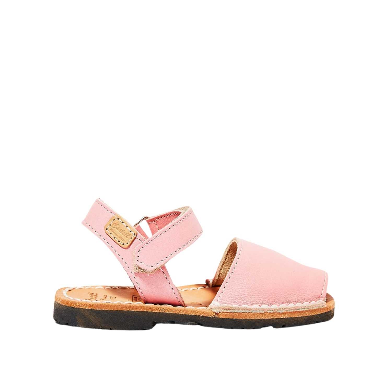 IKER 1002 Ciervo Kids' Plain Leather Menorcan Sandals - Comfortable & Stylish for Beach, Summer & Casual Outings