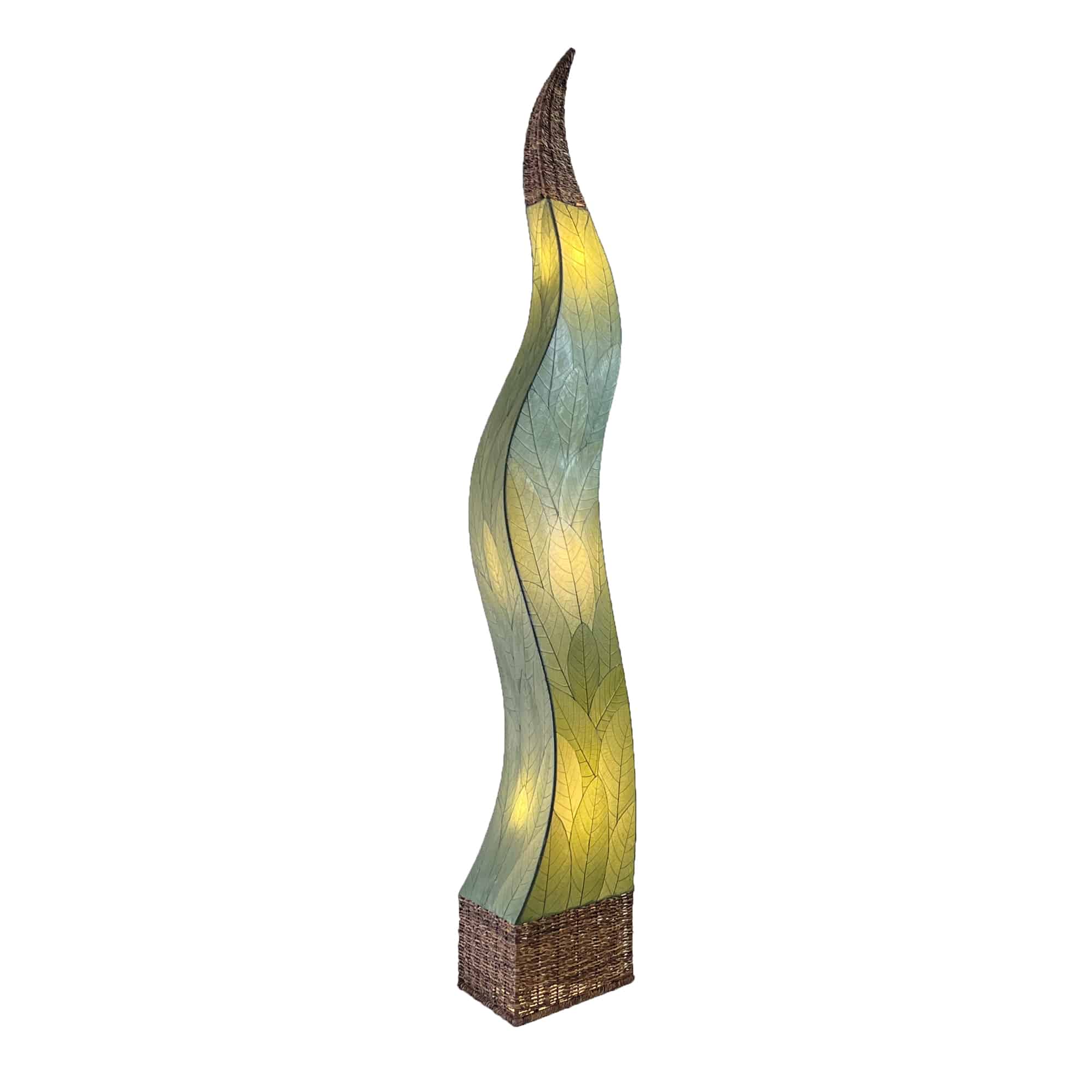 Flame Giant Modern Floor Lamp in Green - Tall Standing Light for Living Room, Bedroom & Office Decor