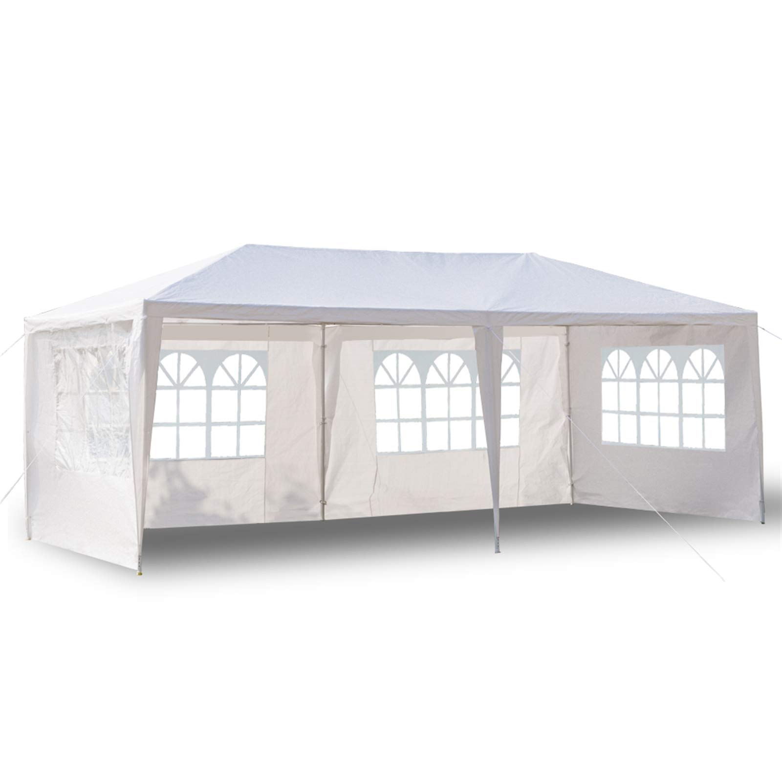 10'x20' Waterproof Outdoor Gazebo Canopy Tent with Removable Side Walls & Spiral Tubes - Perfect for Weddings, Parties, Camping, Market Stalls & Commercial Events