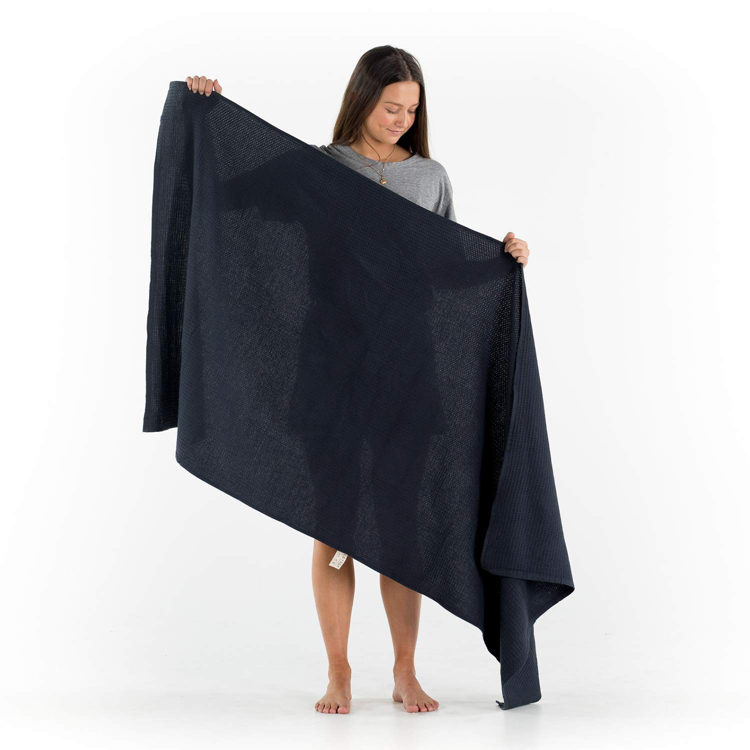Layday Rover Ink Organic Cotton Travel Towel - Ultra Absorbent, Quick Dry, Lightweight & Compact for Backpacking, Beach, Camping, Surfing & Outdoor Adventures | Perfect for Travel, Gym, Yoga & Pool Use