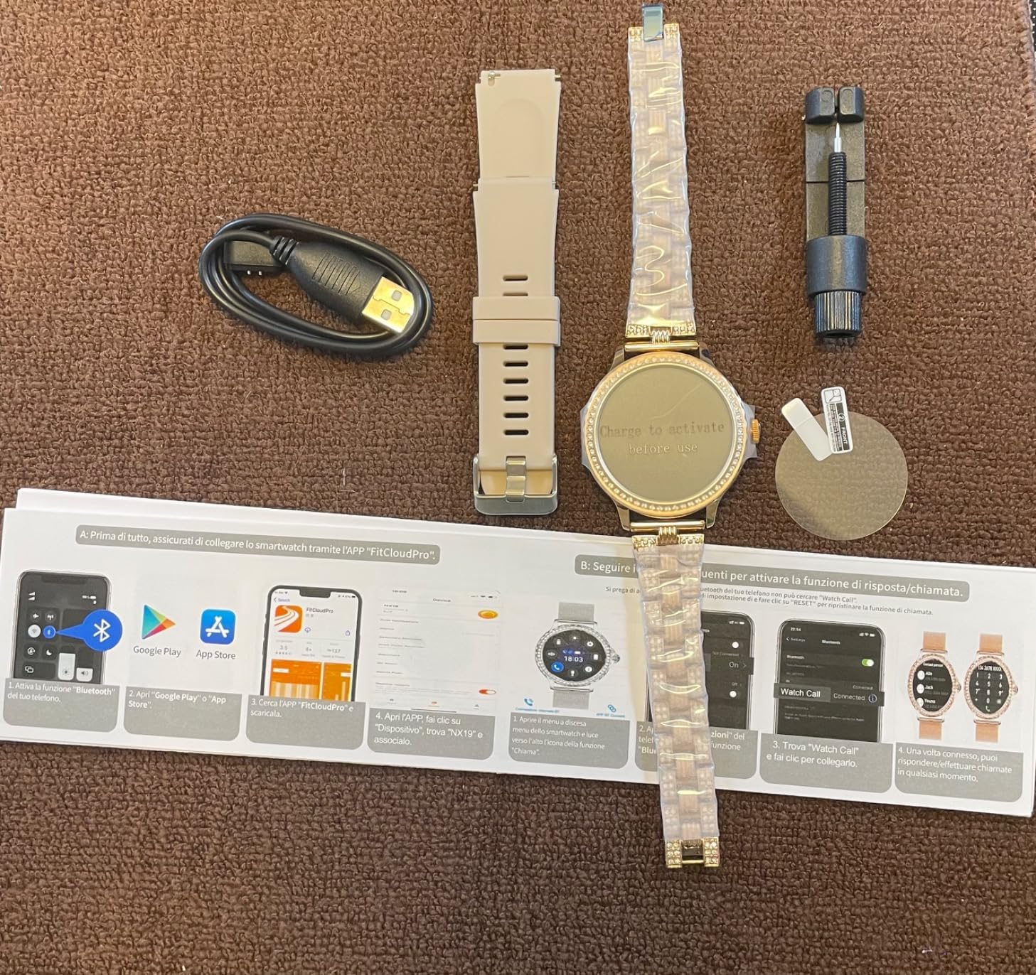 Elegant Smart Watches for Women with Diamonds - 1.3” HD Touchscreen, Bluetooth Call Function, IP68 Waterproof Fitness Tracker Compatible with Android & iOS - Perfect for Workouts, Swimming & Everyday Fashion