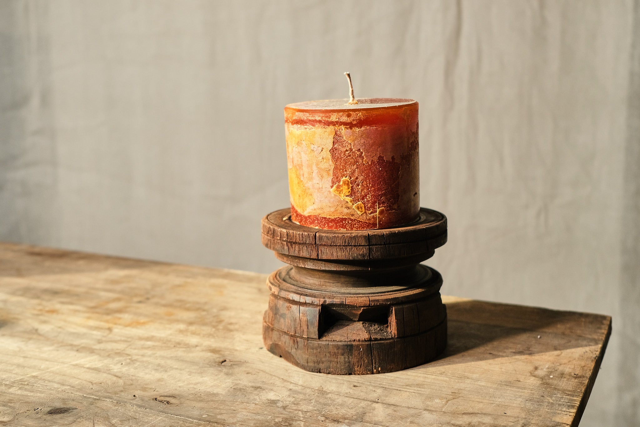 Handmade Reclaimed Wood Candle Holder - Rustic Home Decor for Table Centerpiece, Wedding, Dinner Party & Holiday Decorations